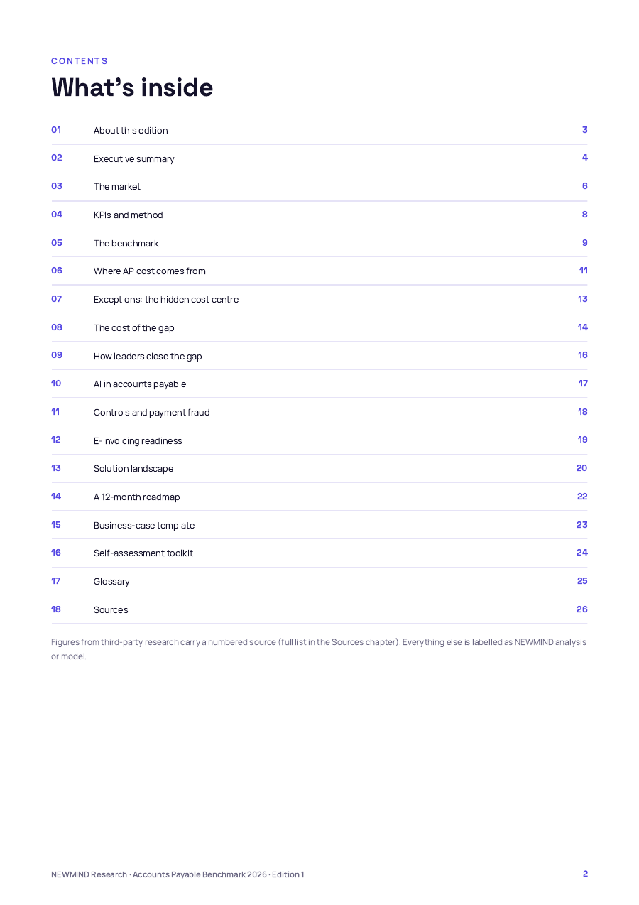 Accounts Payable Cost & Cycle Benchmark 2026, page 2