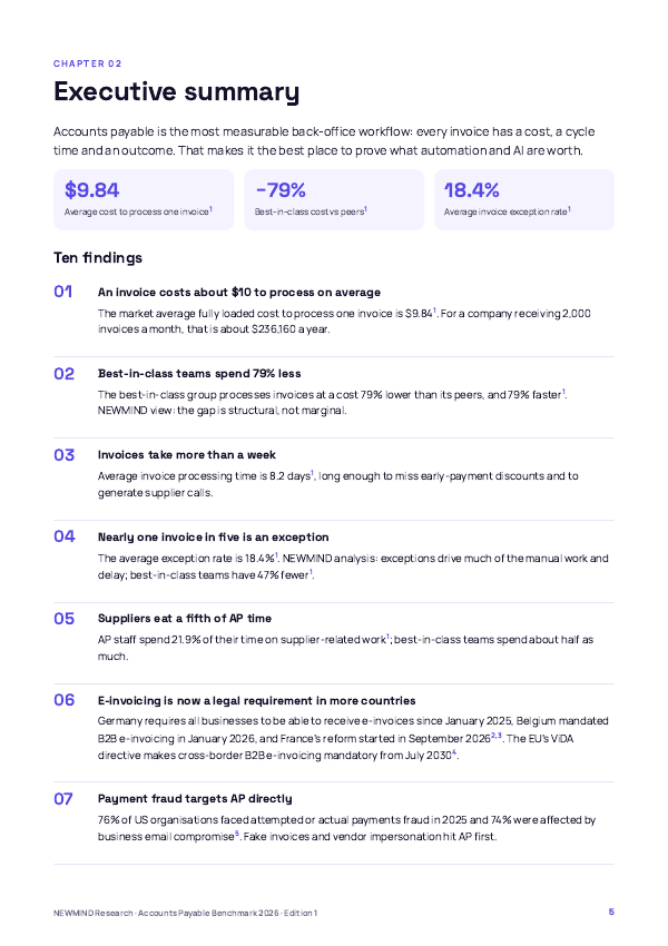 Accounts Payable Cost & Cycle Benchmark 2026, page 5