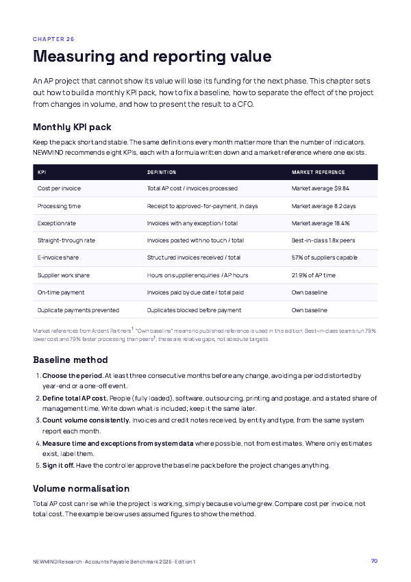 Accounts Payable Cost & Cycle Benchmark 2026, page 70