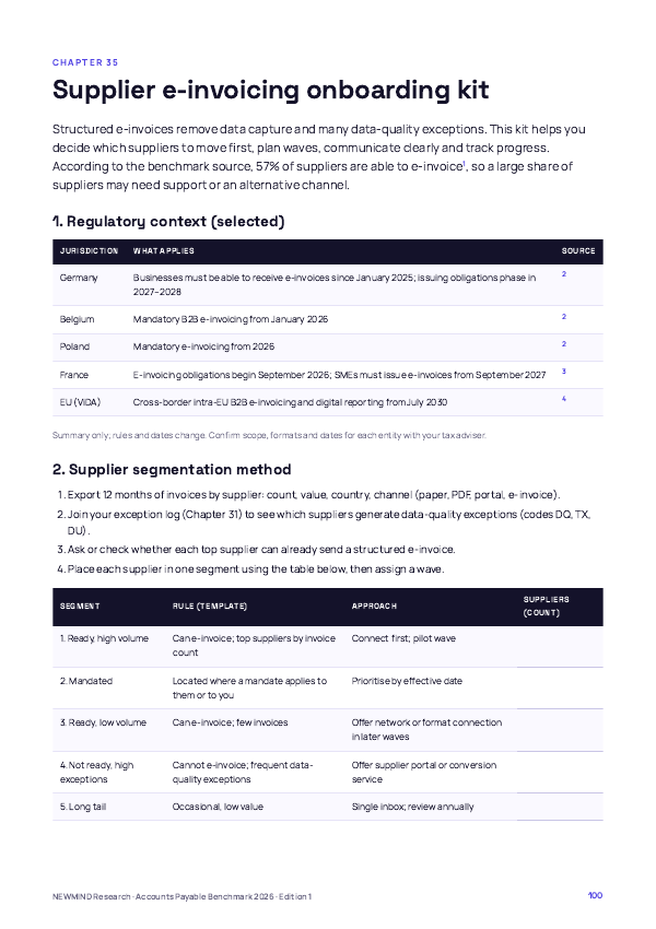 Accounts Payable Cost & Cycle Benchmark 2026, page 100