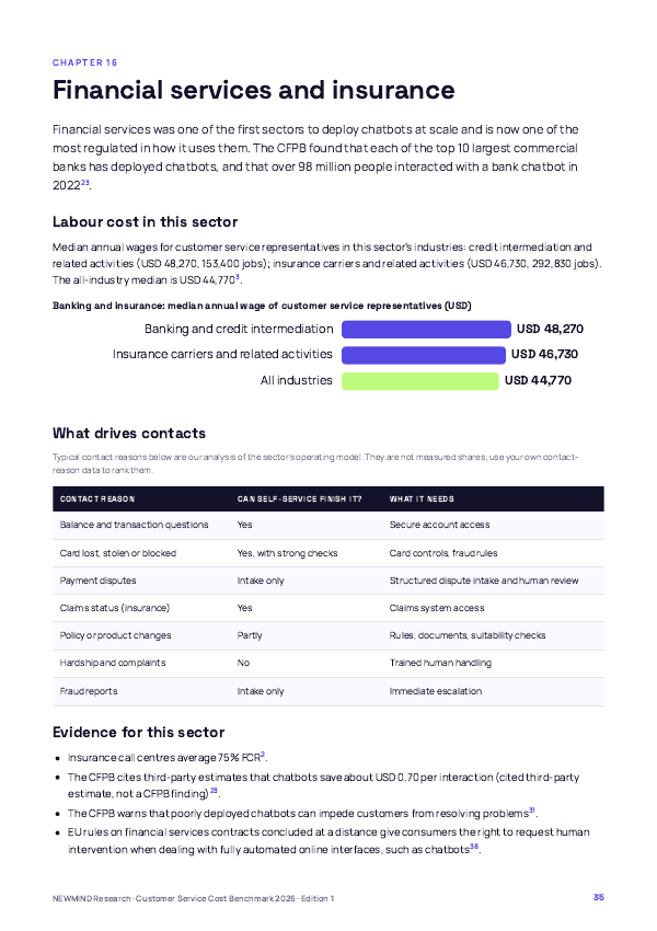 Customer Service Cost-to-Serve Benchmark 2026, page 35