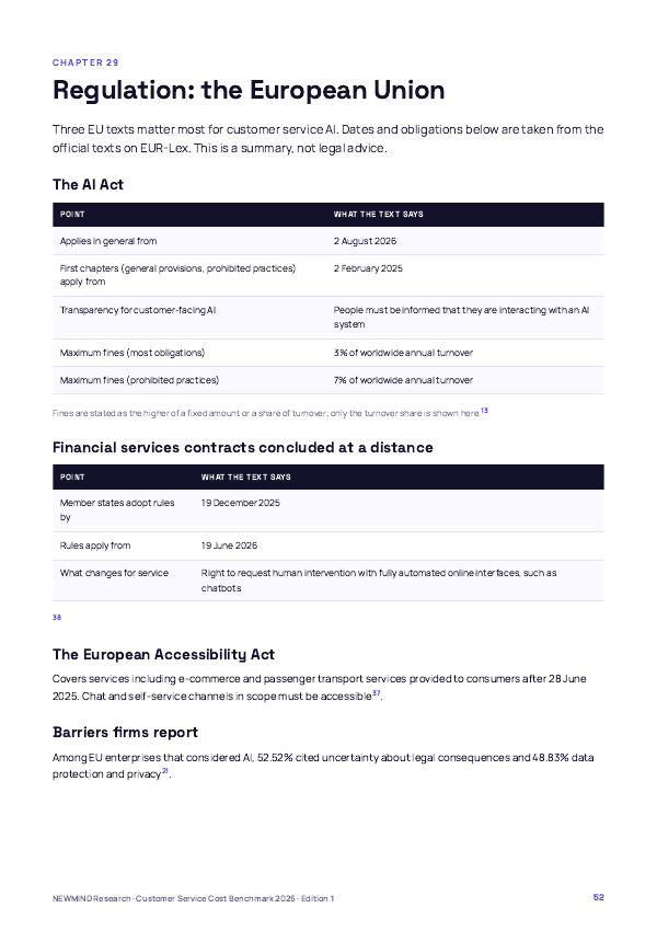 Customer Service Cost-to-Serve Benchmark 2026, page 52
