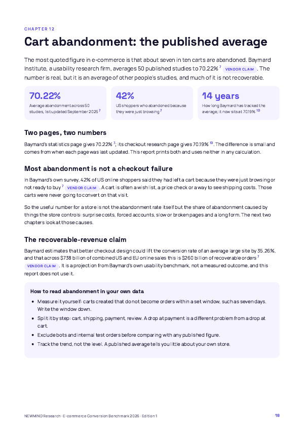 E-commerce Conversion Benchmark 2026, page 18