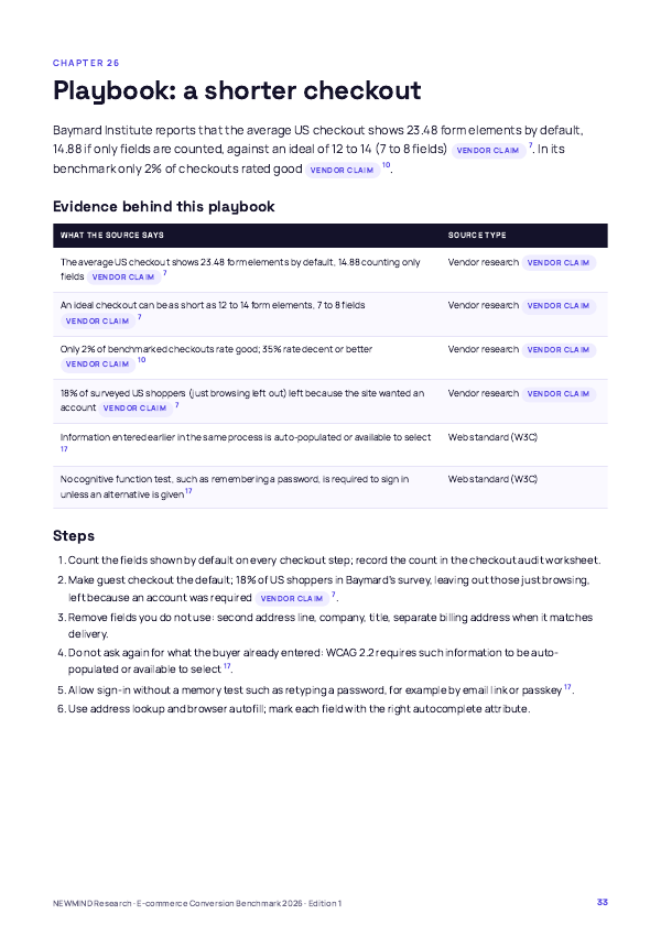 E-commerce Conversion Benchmark 2026, page 33