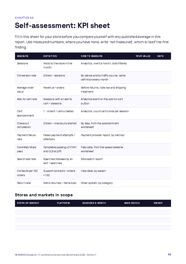 E-commerce Conversion Benchmark 2026, page 58