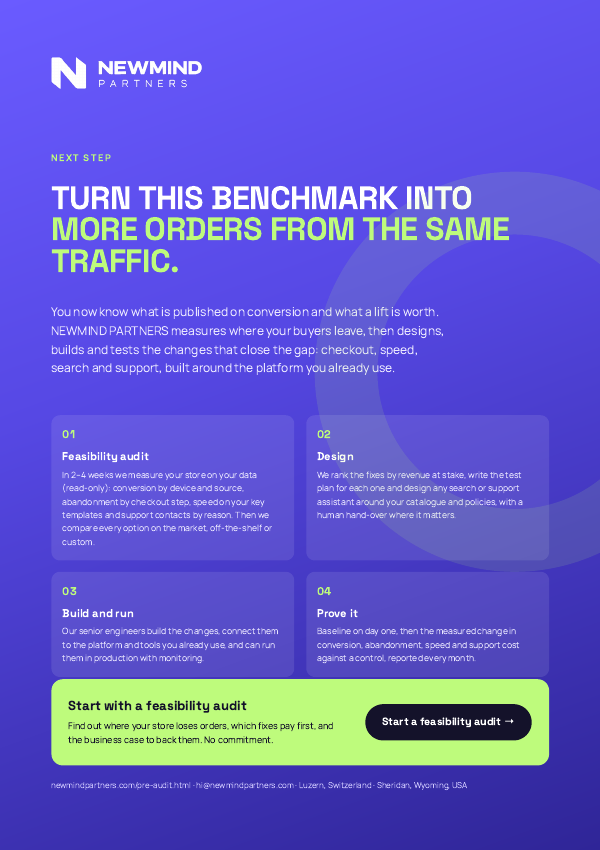 E-commerce Conversion Benchmark 2026, page 84