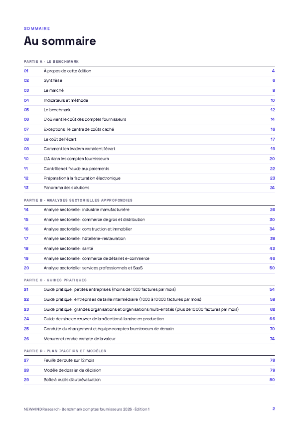 Benchmark 2026 du coût et du cycle des comptes fournisseurs, page 2