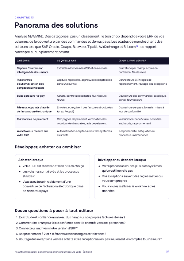 Benchmark 2026 du coût et du cycle des comptes fournisseurs, page 24
