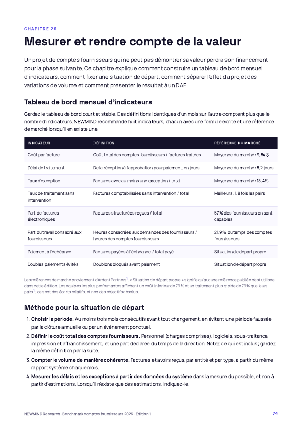 Benchmark 2026 du coût et du cycle des comptes fournisseurs, page 74