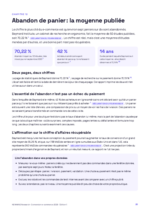 Benchmark 2026 de la conversion e-commerce, page 20