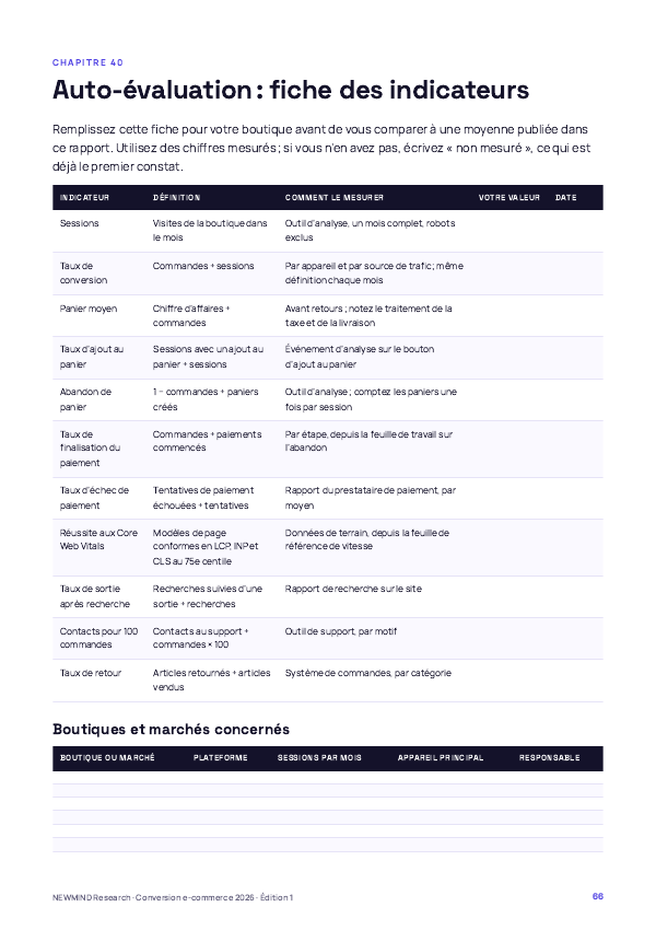 Benchmark 2026 de la conversion e-commerce, page 66