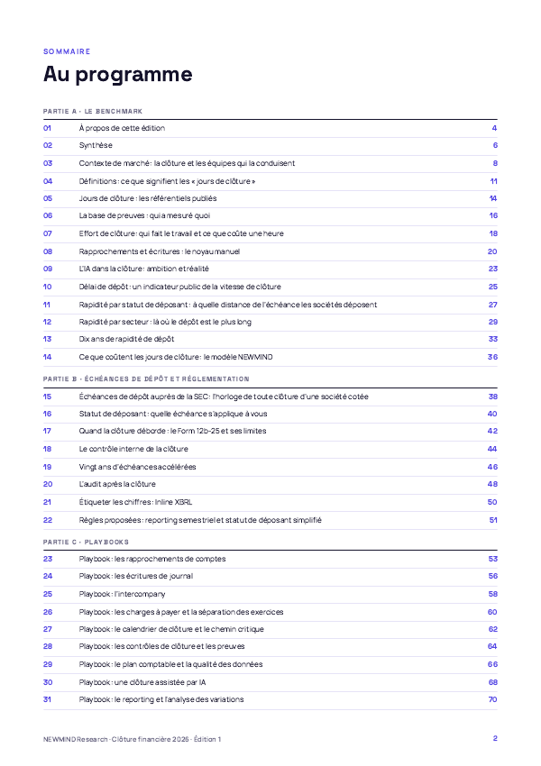 Benchmark 2026 de la clôture financière, page 2