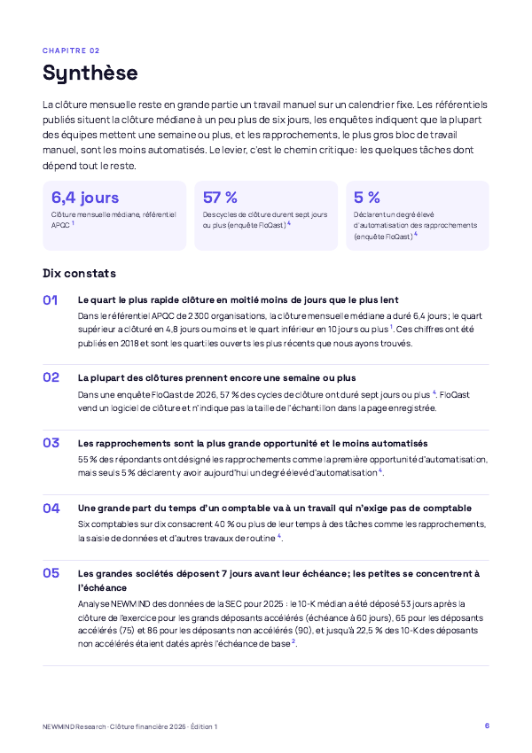 Benchmark 2026 de la clôture financière, page 6