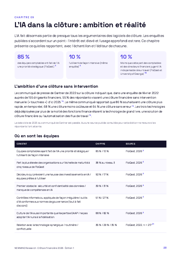 Benchmark 2026 de la clôture financière, page 23