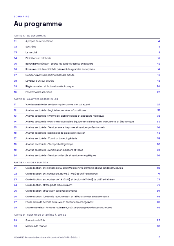 Benchmark Order-to-Cash et DSO 2026, page 2