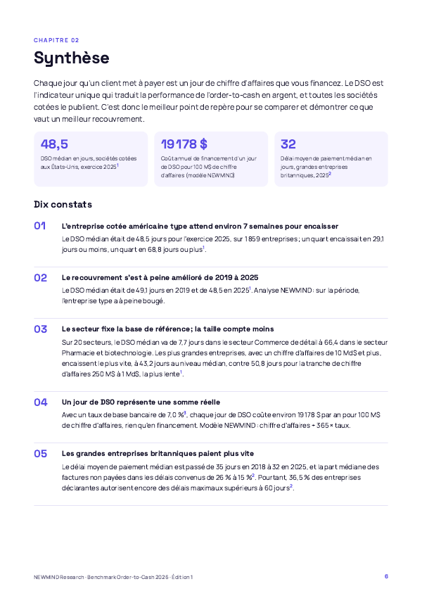 Benchmark Order-to-Cash et DSO 2026, page 6