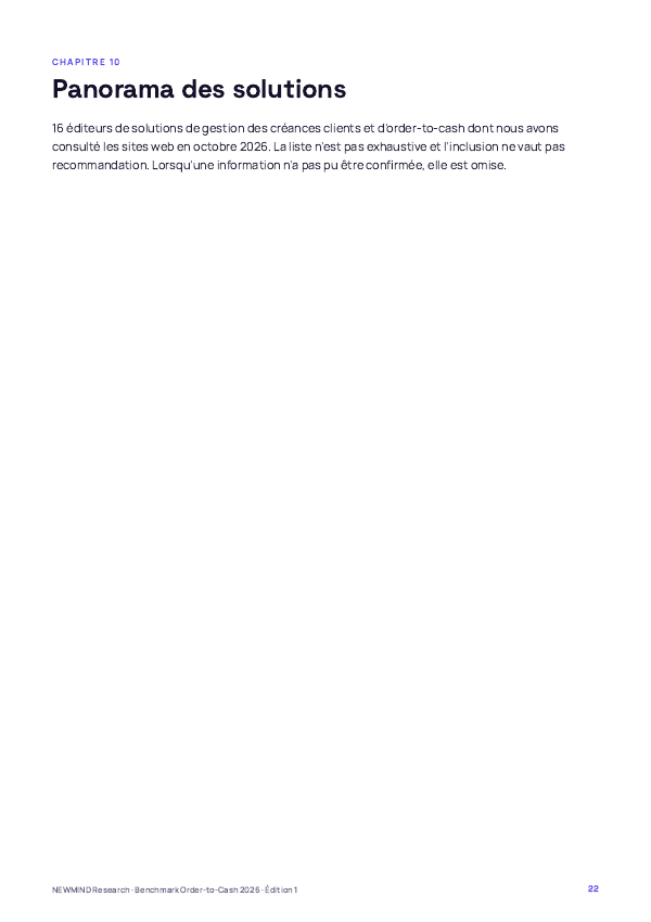 Benchmark Order-to-Cash et DSO 2026, page 22