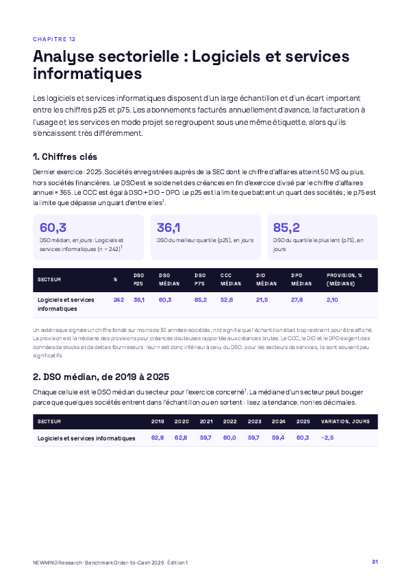 Benchmark Order-to-Cash et DSO 2026, page 31