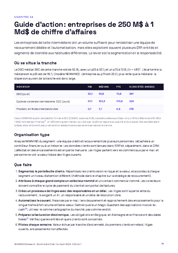 Benchmark Order-to-Cash et DSO 2026, page 71
