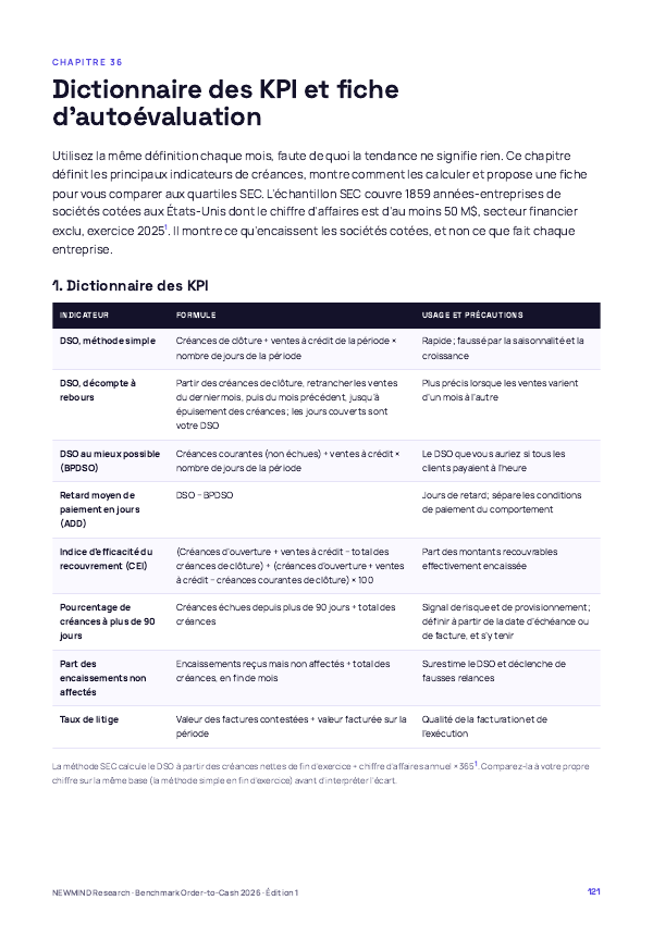 Benchmark Order-to-Cash et DSO 2026, page 121