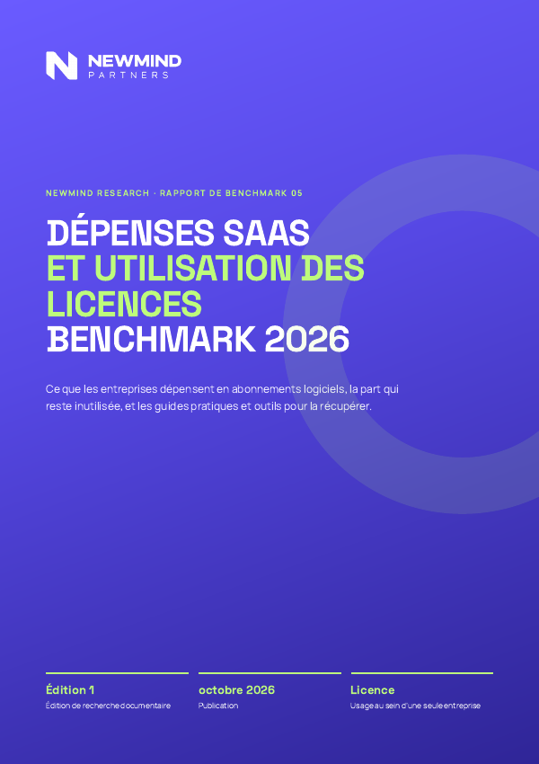 Benchmark 2026 des dépenses SaaS et de l’utilisation des licences, page 1