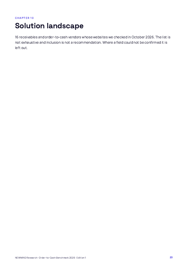 Order-to-Cash & DSO Benchmark 2026, page 20