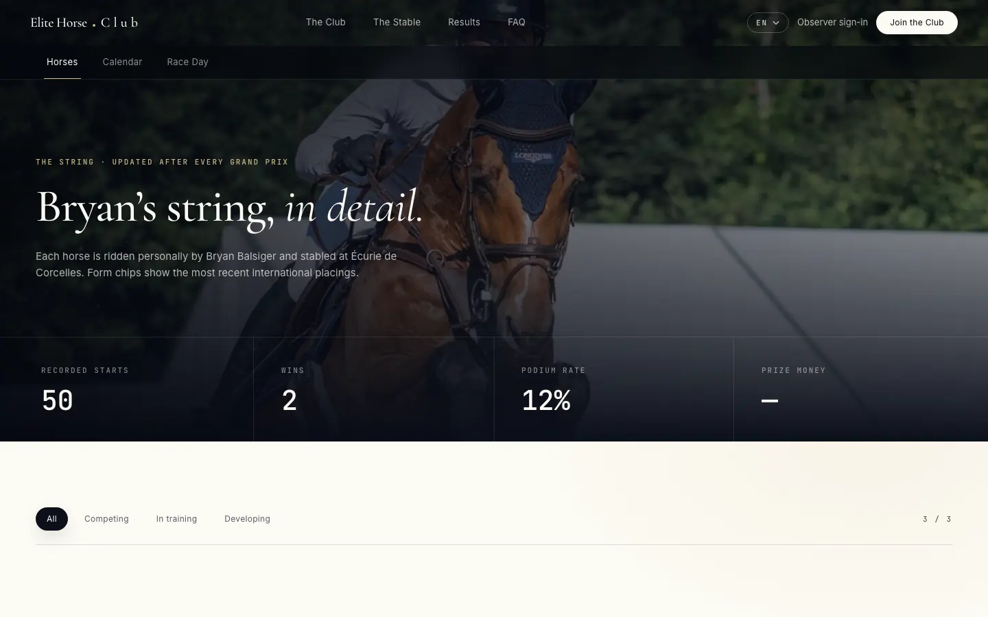 Elite Horse Club screenshot