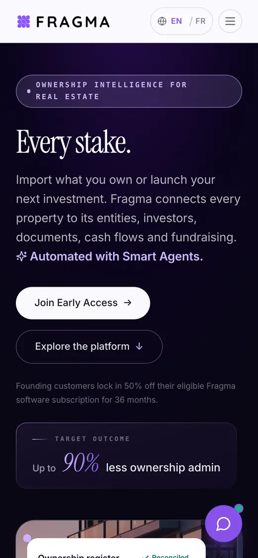 Fragma mobile screen