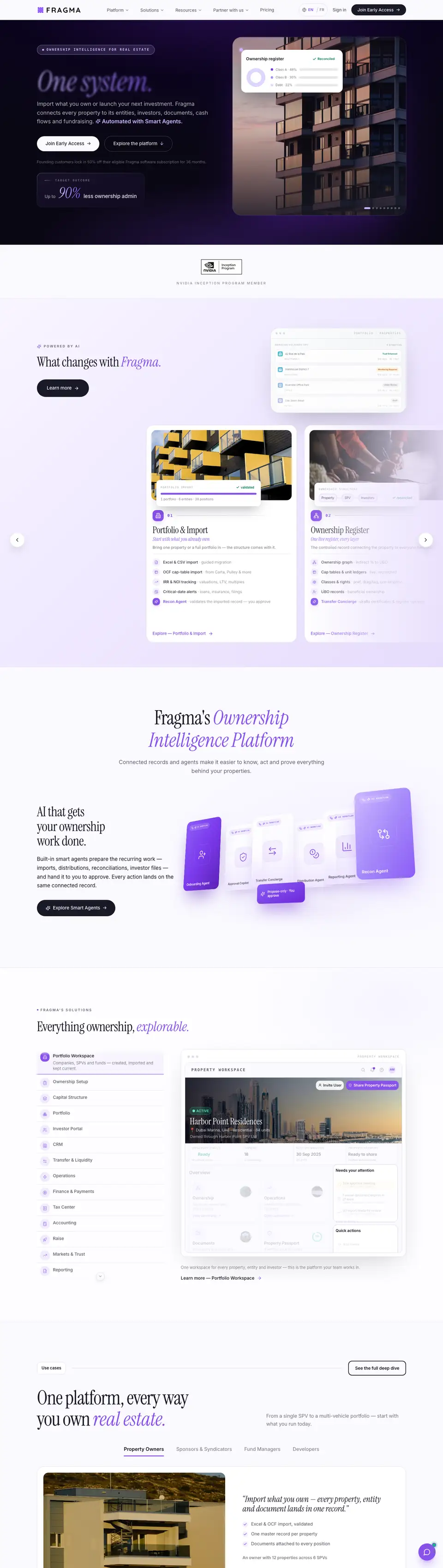 Fragma: full page of the product