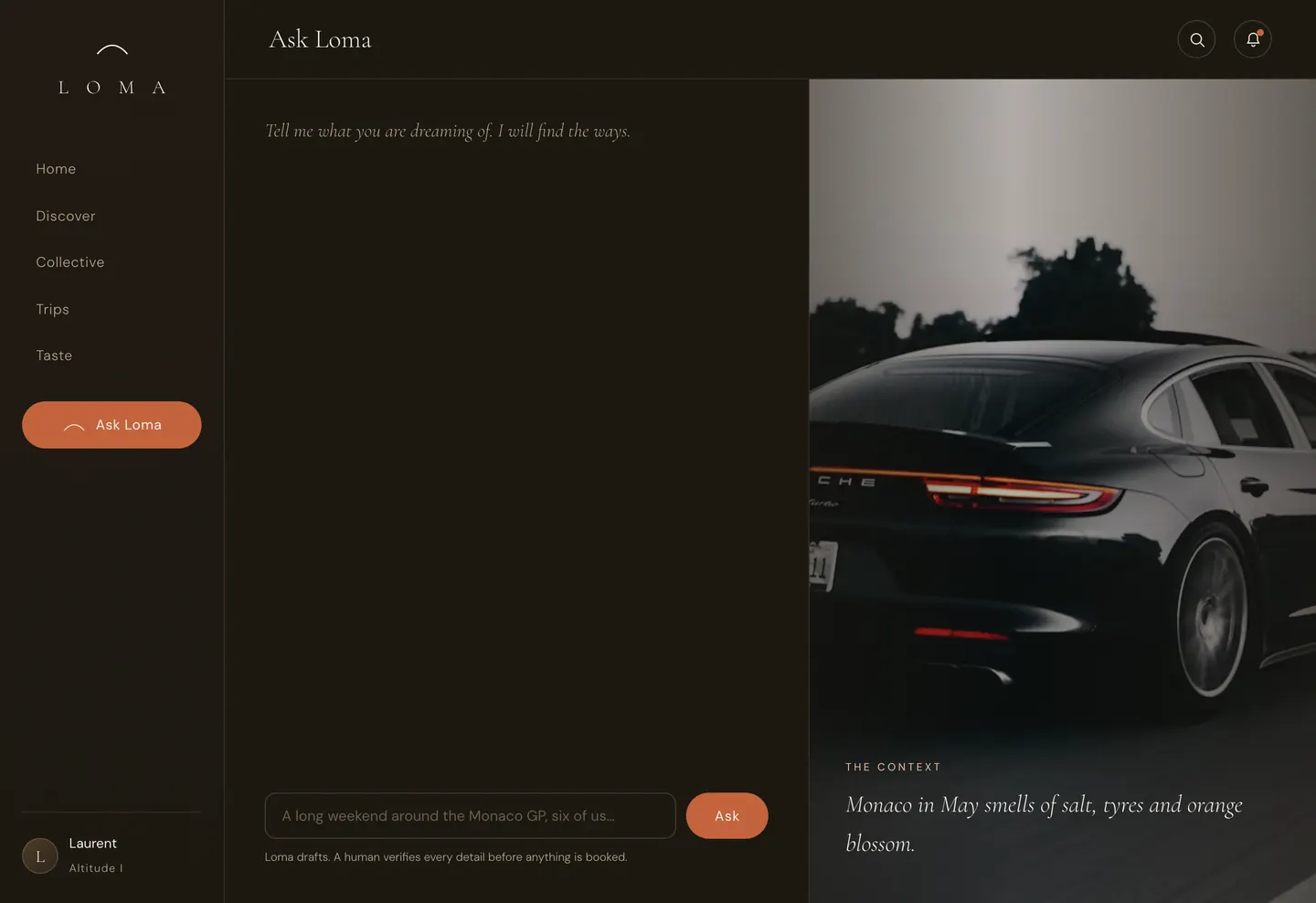 Loma UX design, step 7 of 8