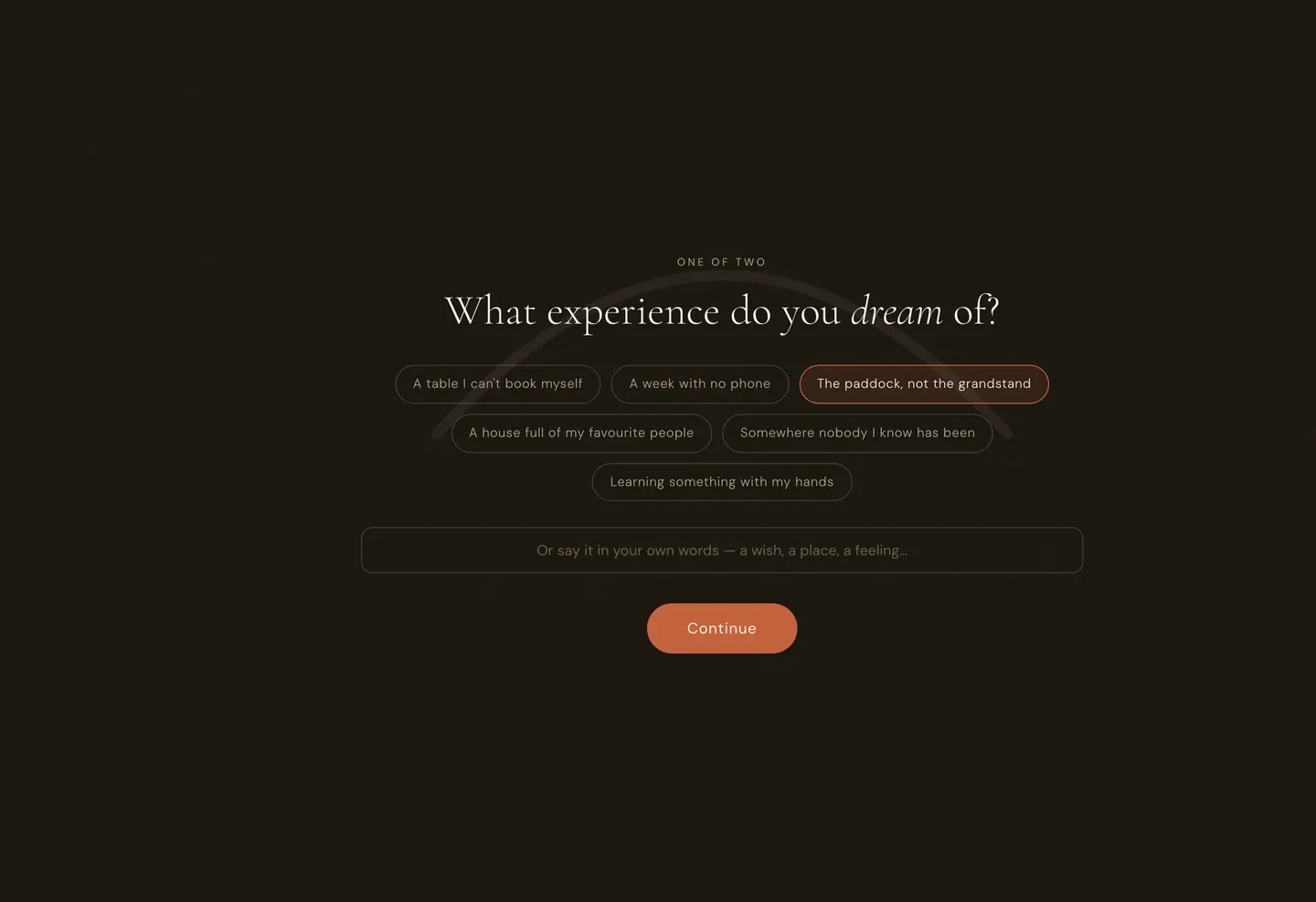 Loma UX design, step 1 of 8