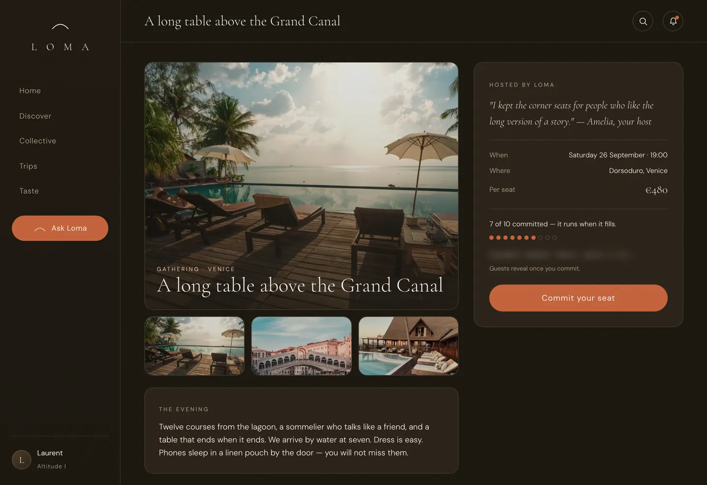 Loma UX design, step 5 of 8