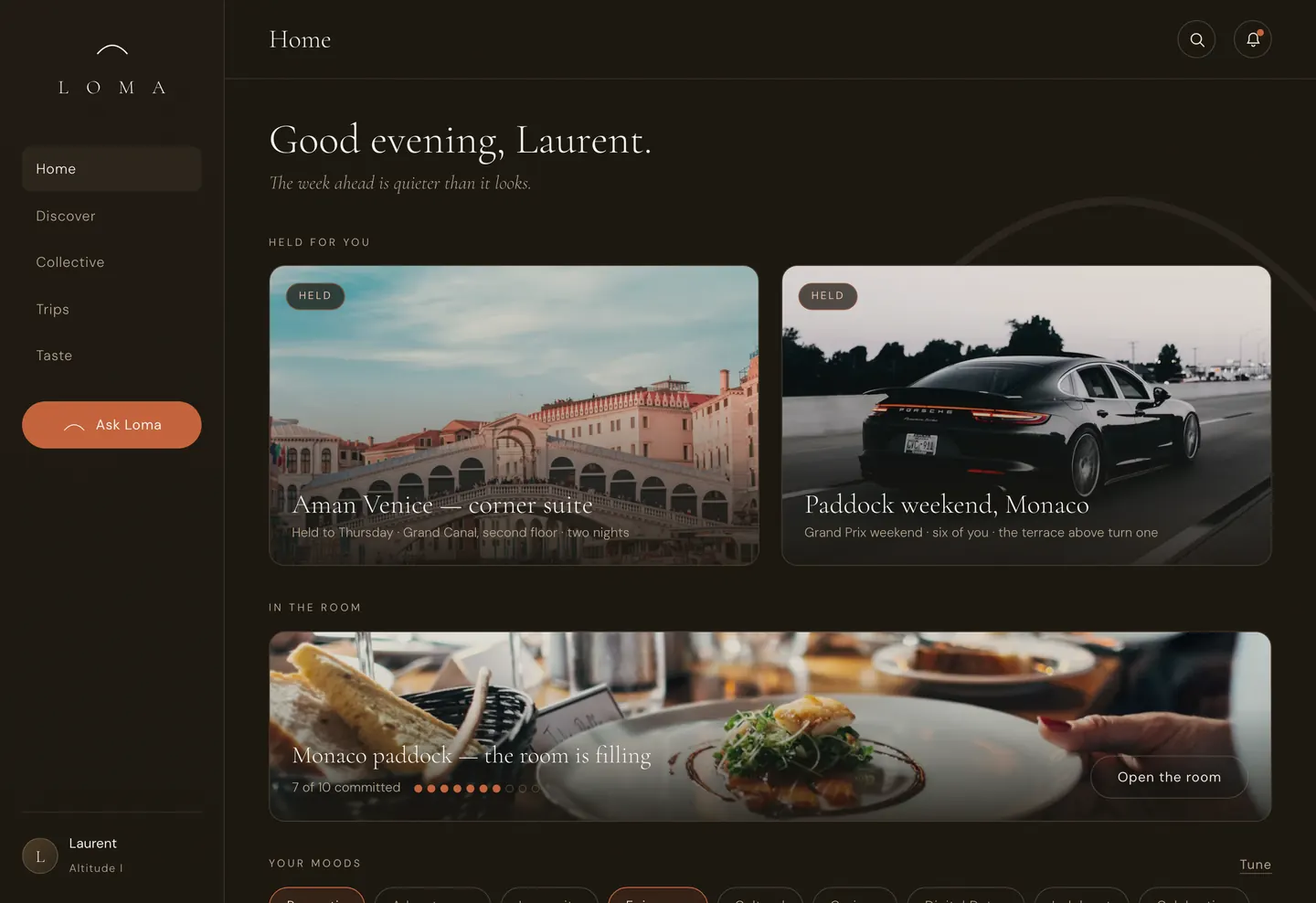 Loma UX design, step 3 of 8