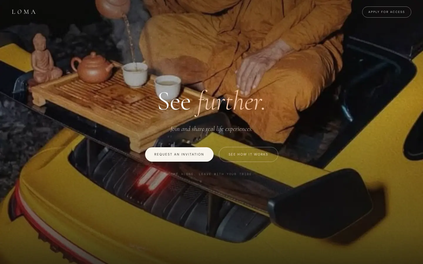 Loma: The landing page: stop scrolling, start living.