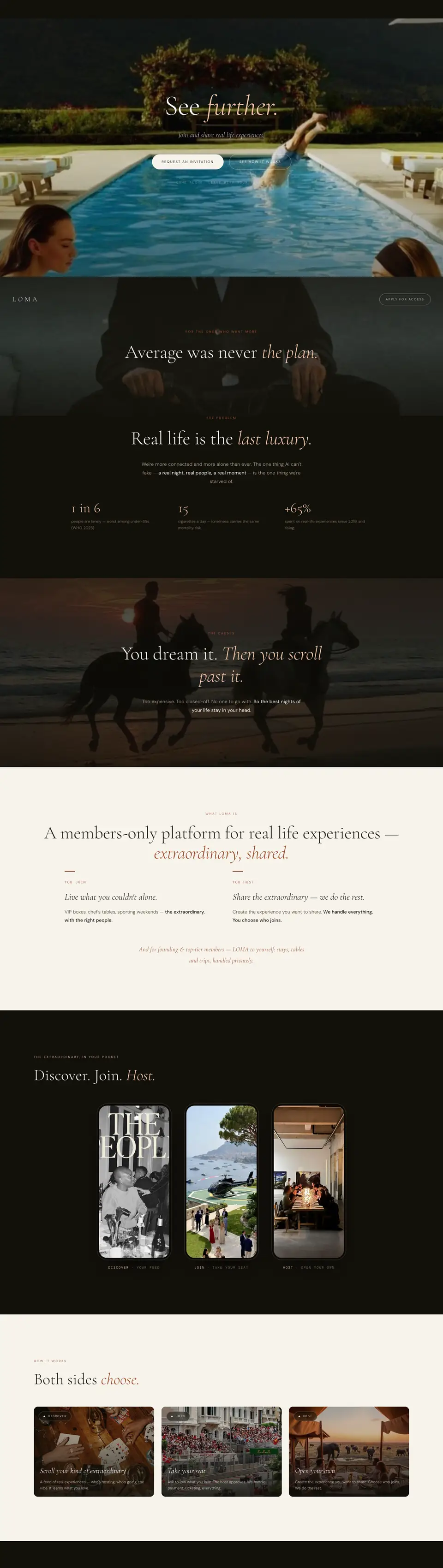Loma: full page of the product